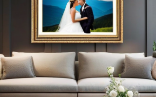 婚纱照可以挂客厅沙发