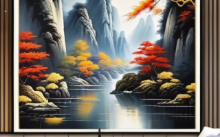 客厅装修山水画中式