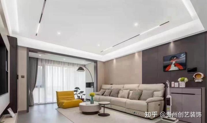 客厅装修做半吊顶用什么材料、什么造型好?-第2张图片 客厅装修做半吊顶用什么材料、什么造型好?-第2张图片