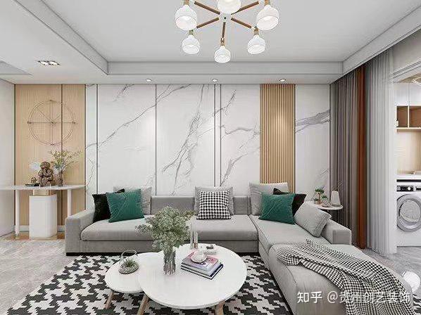客厅装修做半吊顶用什么材料、什么造型好?-第4张图片 客厅装修做半吊顶用什么材料、什么造型好?-第4张图片