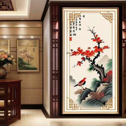 中式装修客厅装饰画-第1张图片