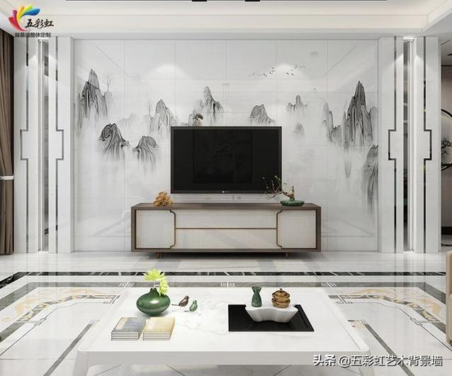 新中式客厅背景墙设计技巧有哪些新中式客厅背景墙装修要点分析？-第3张图片